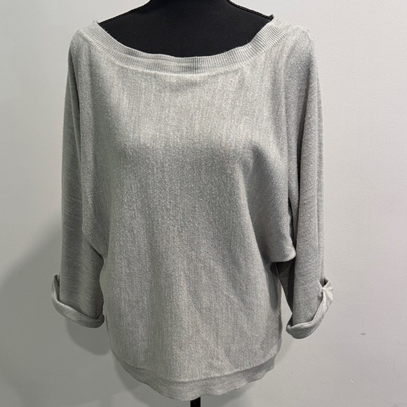 Soho Jeans Sweaters - 🔵 Soho Jeans NY & CO. Relaxed Fit Wide Neck Gray Batwing Sweater Size Medium